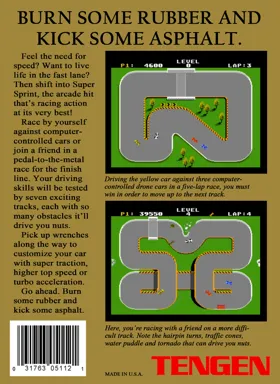 Super Sprint (USA) (Unl) box cover back